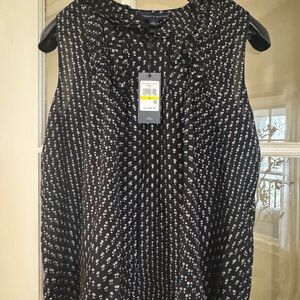Tommy Hilfiger Black and White Star Pattern Blouse